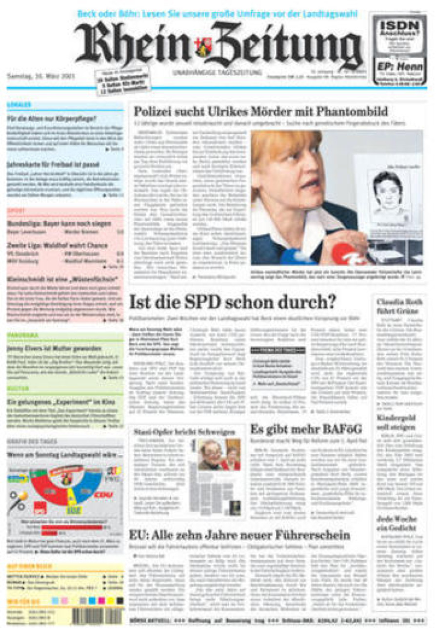 Rhein-Zeitung Kreis Altenkirchen vom Samstag, 10.03.2001