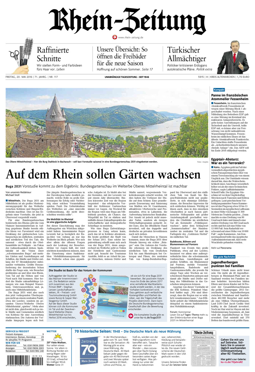 Rhein-Zeitung Kreis Altenkirchen vom Freitag, 20.05.2016