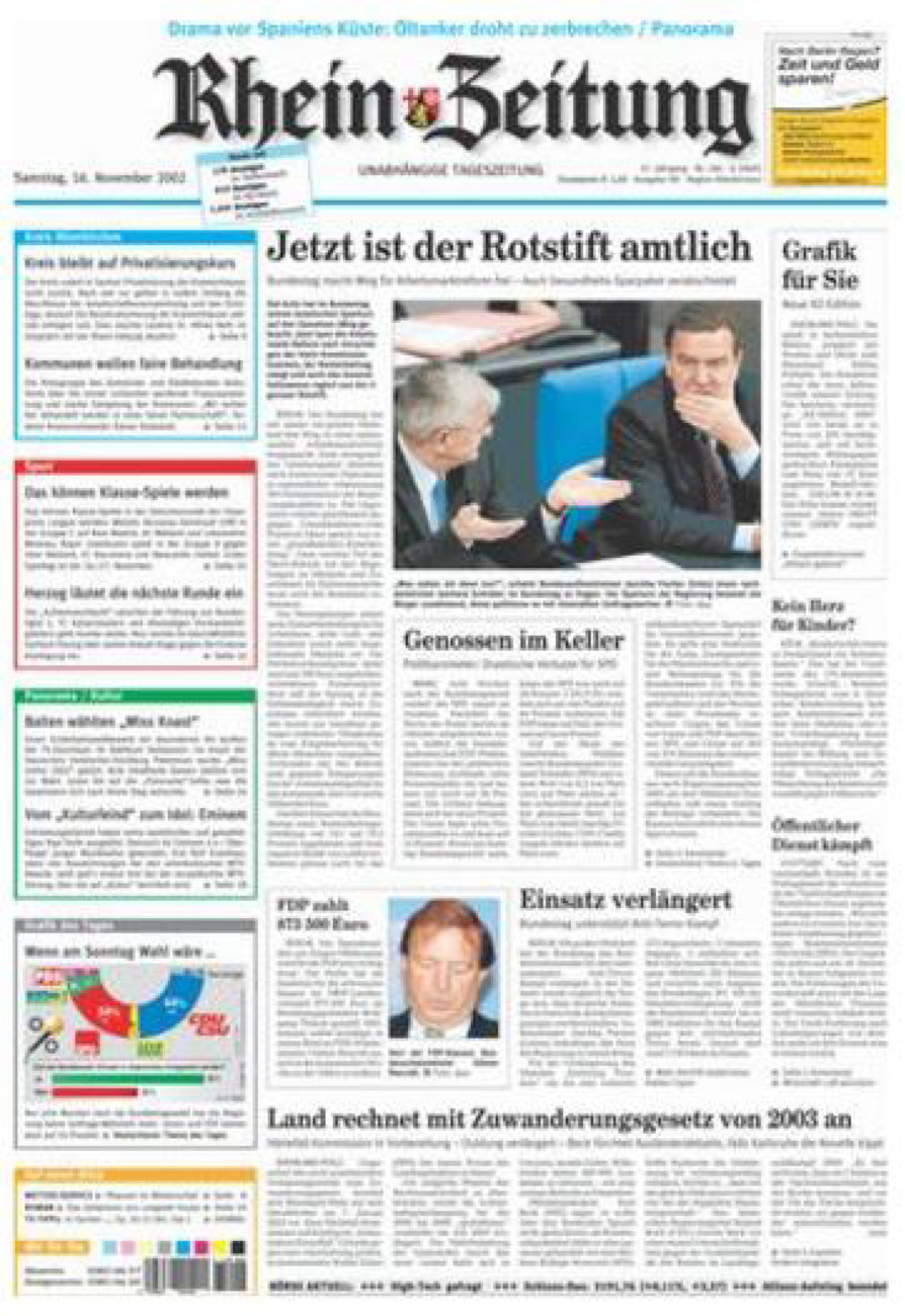 Rhein-Zeitung Kreis Altenkirchen vom Samstag, 16.11.2002