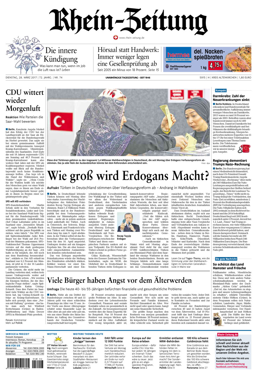 Rhein-Zeitung Kreis Altenkirchen vom Dienstag, 28.03.2017