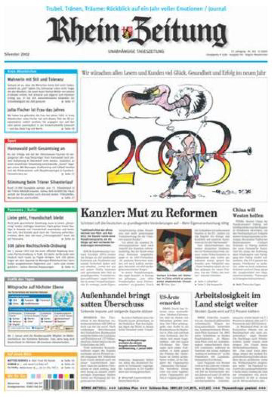 Rhein-Zeitung Kreis Altenkirchen vom Dienstag, 31.12.2002
