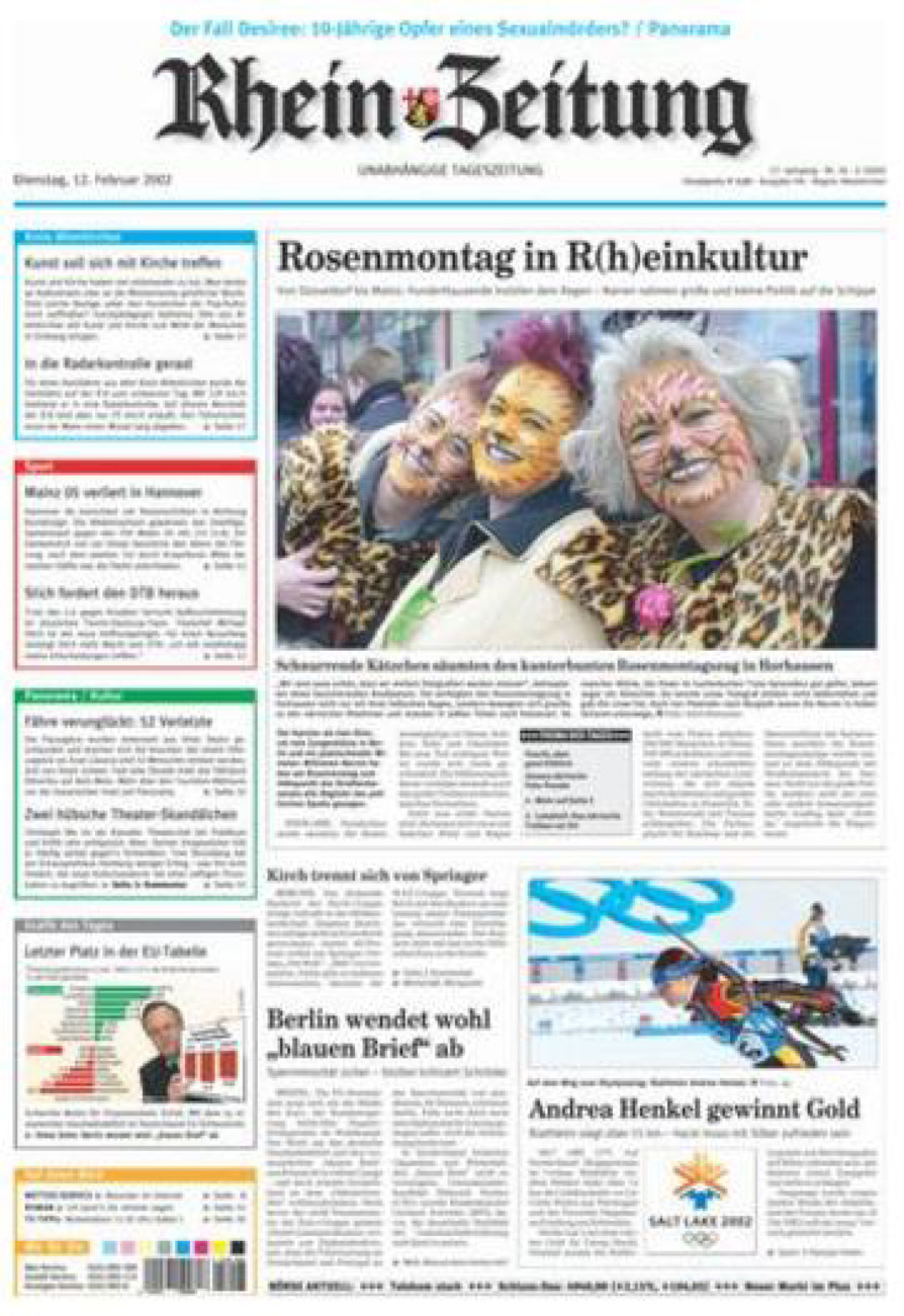 Rhein-Zeitung Kreis Altenkirchen vom Dienstag, 12.02.2002