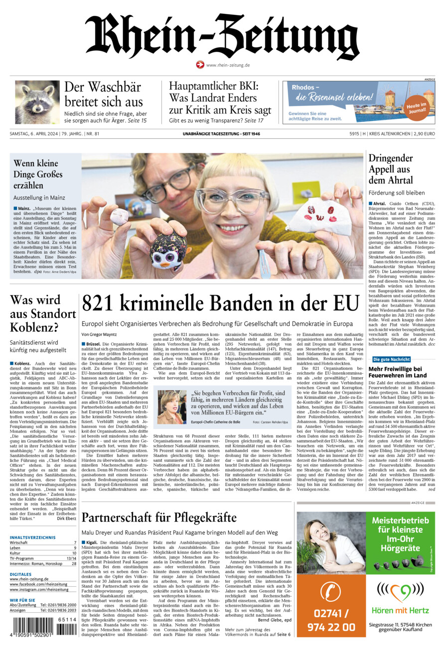 Rhein-Zeitung Kreis Altenkirchen vom Samstag, 06.04.2024