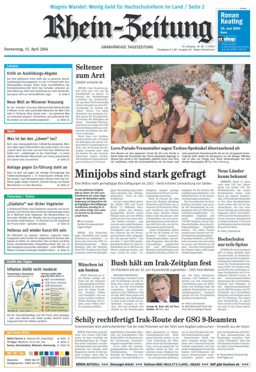 Rhein-Zeitung Kreis Altenkirchen vom Donnerstag, 15.04.2004