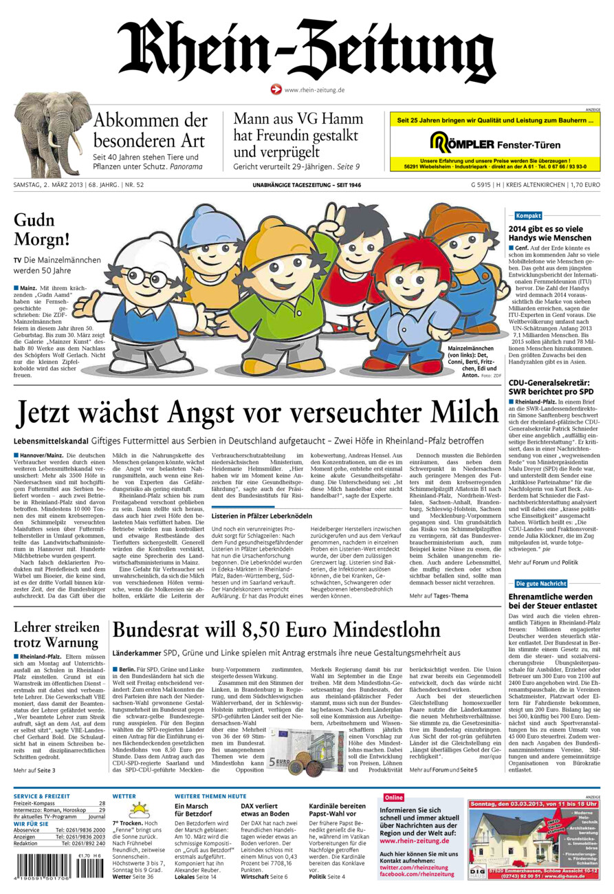 Rhein-Zeitung Kreis Altenkirchen vom Samstag, 02.03.2013
