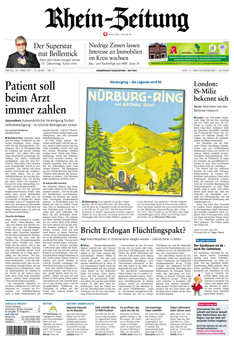 Rhein-Zeitung Kreis Altenkirchen vom Freitag, 24.03.2017