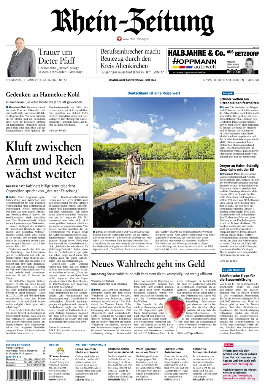 Rhein-Zeitung Kreis Altenkirchen vom Donnerstag, 07.03.2013