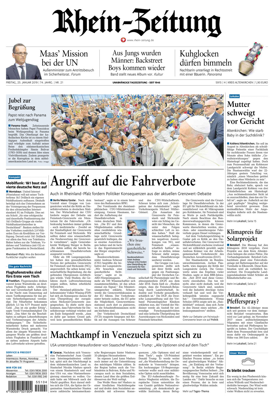 Rhein-Zeitung Kreis Altenkirchen vom Freitag, 25.01.2019