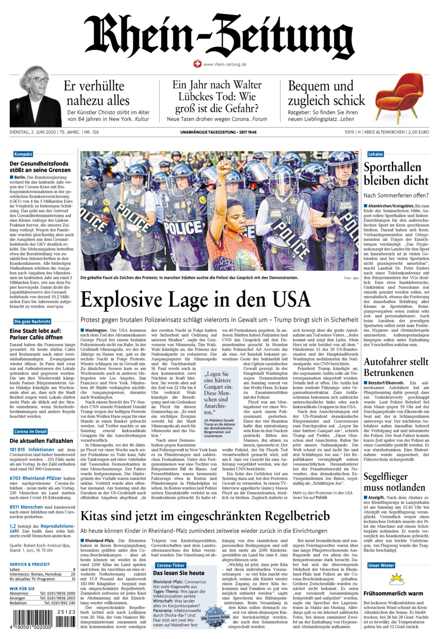 Rhein-Zeitung Kreis Altenkirchen vom Dienstag, 02.06.2020