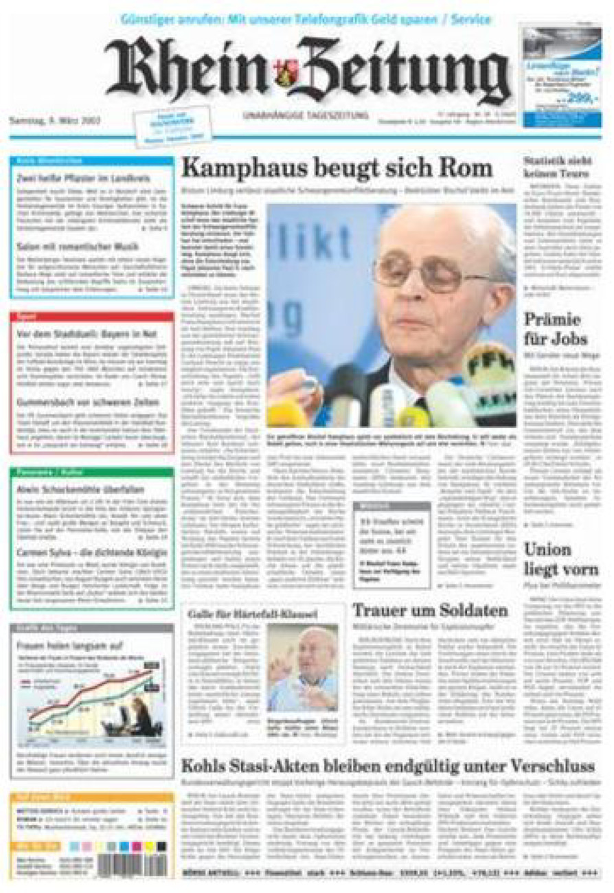 Rhein-Zeitung Kreis Altenkirchen vom Samstag, 09.03.2002