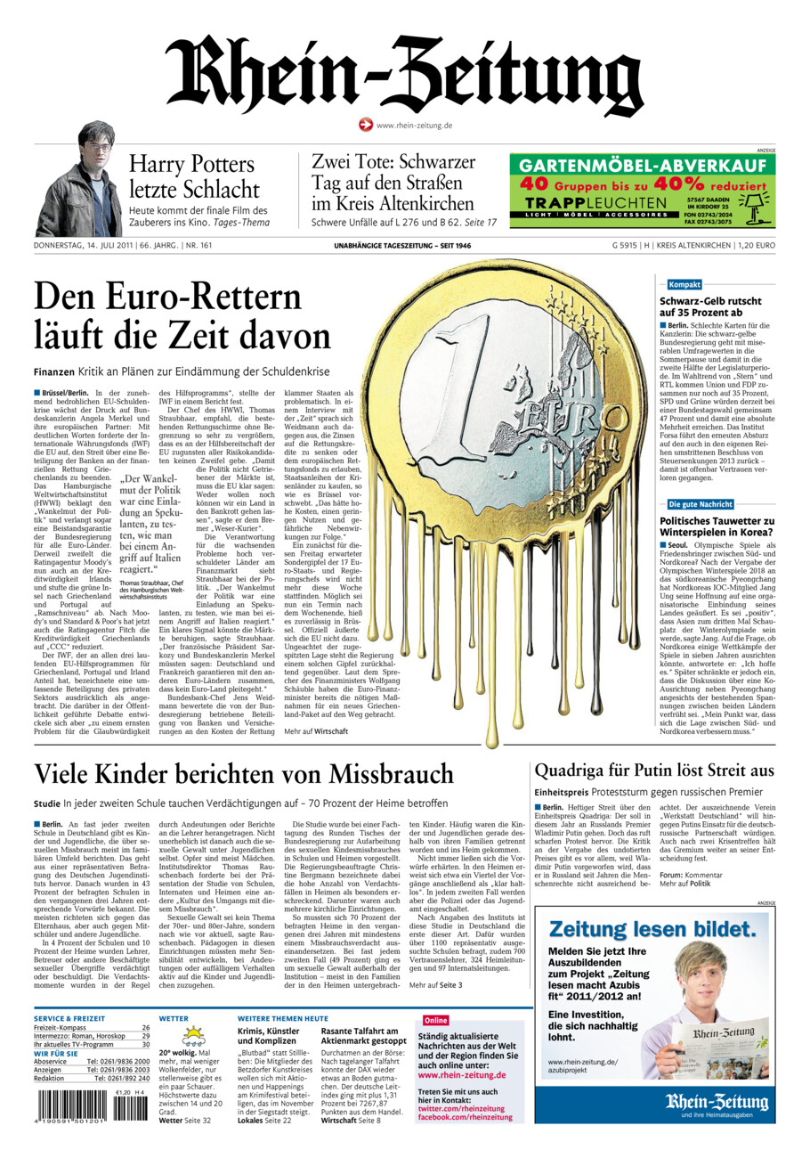 Rhein-Zeitung Kreis Altenkirchen vom Donnerstag, 14.07.2011