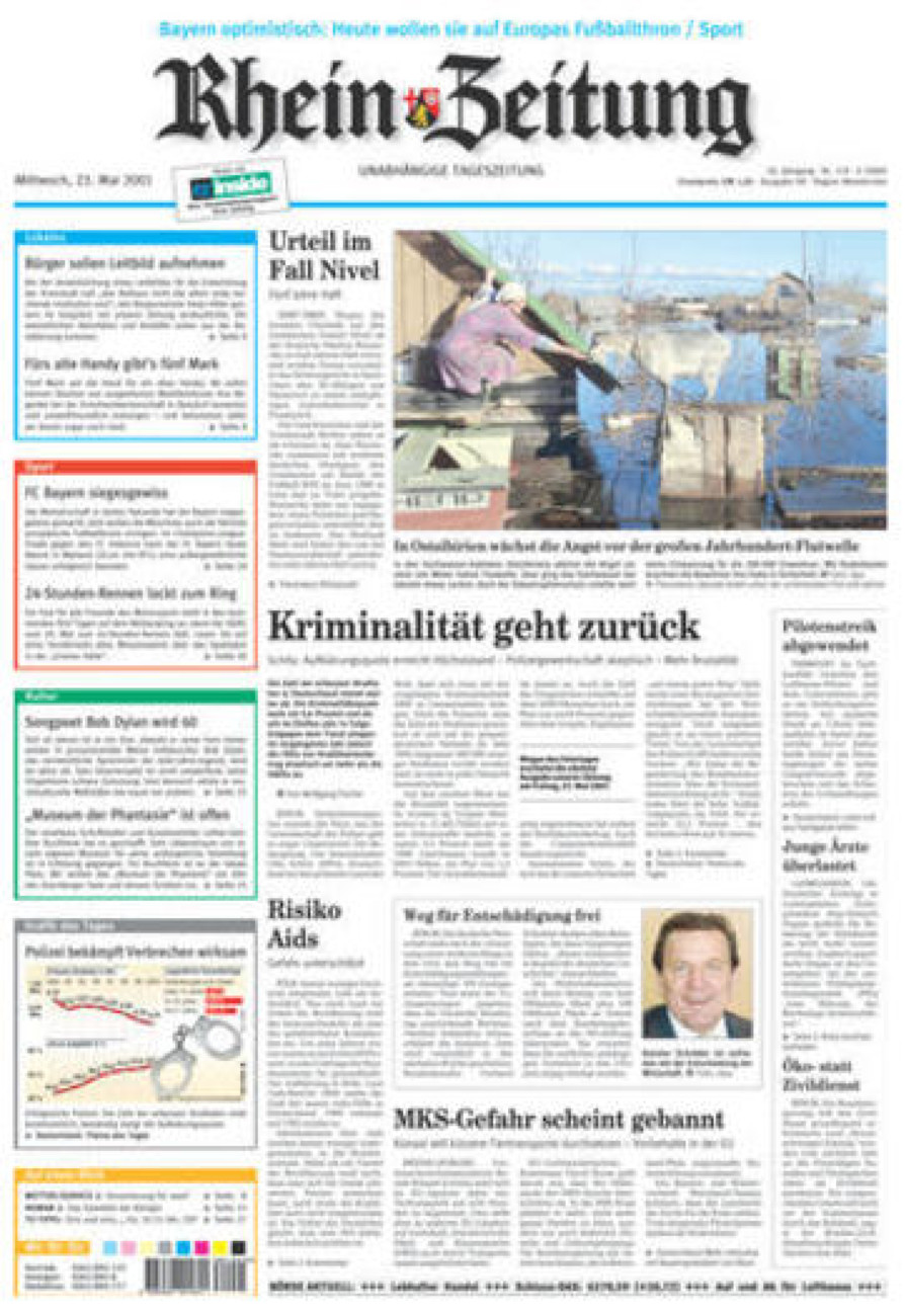 Rhein-Zeitung Kreis Altenkirchen vom Mittwoch, 23.05.2001