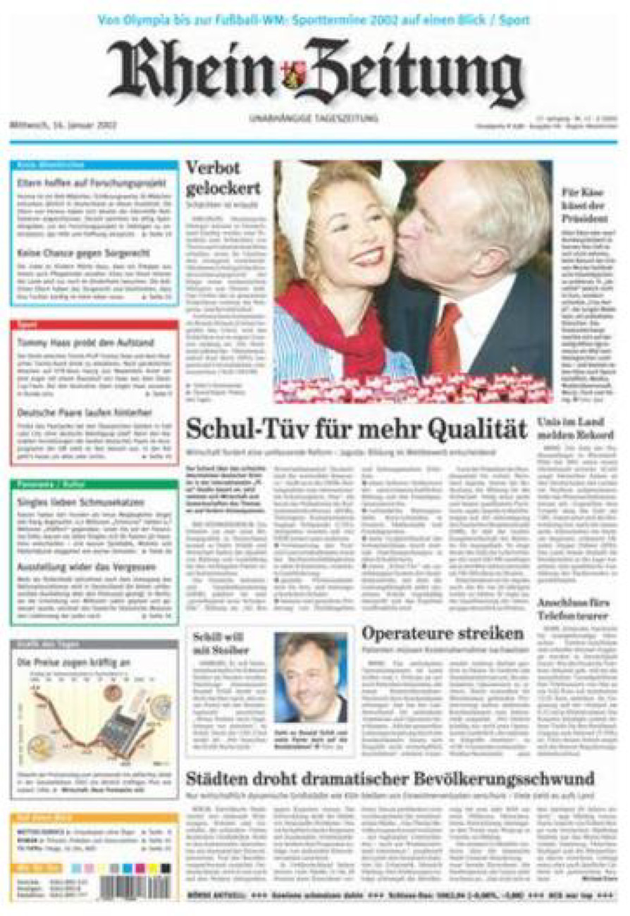 Rhein-Zeitung Kreis Altenkirchen vom Mittwoch, 16.01.2002