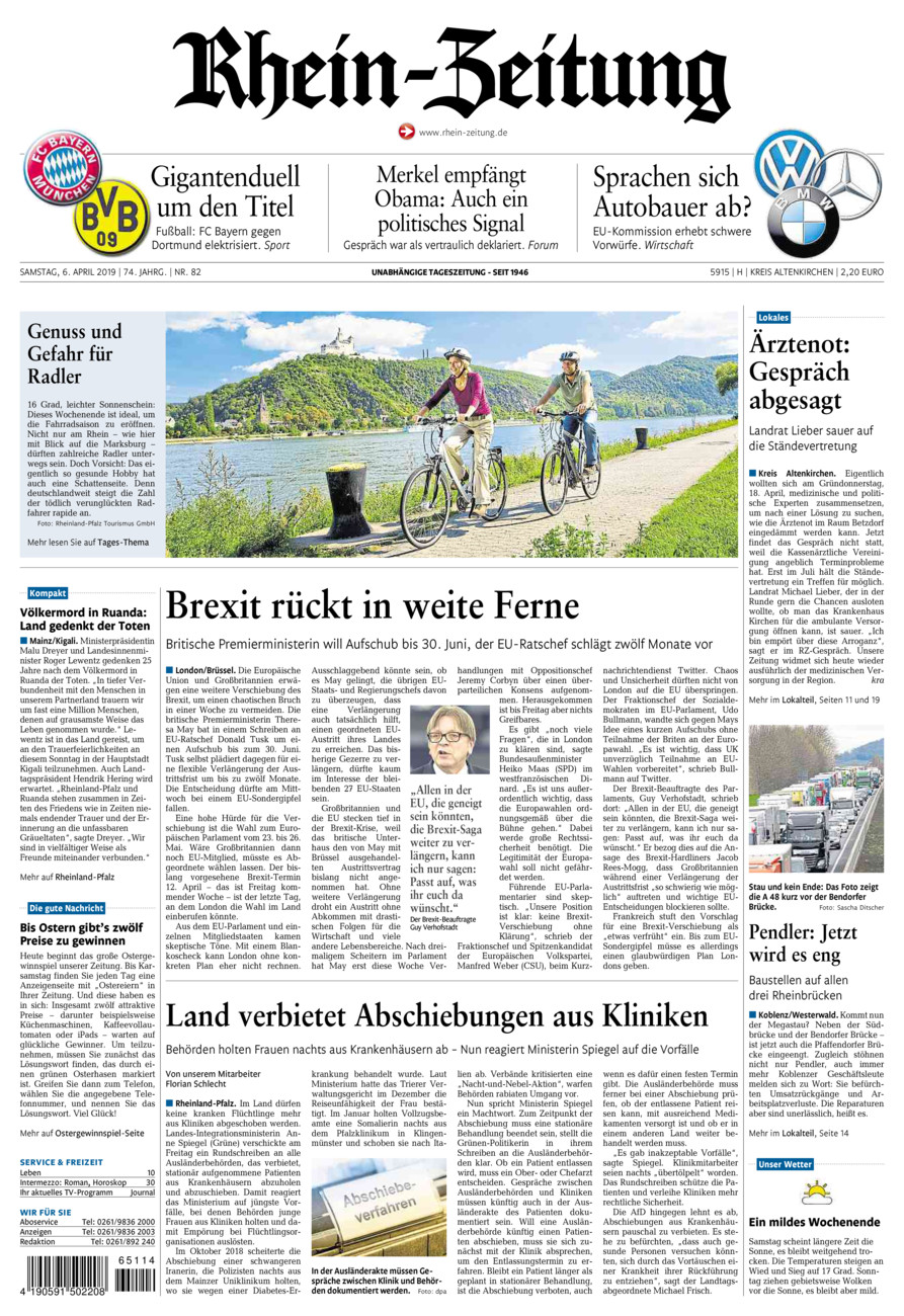 Rhein-Zeitung Kreis Altenkirchen vom Samstag, 06.04.2019