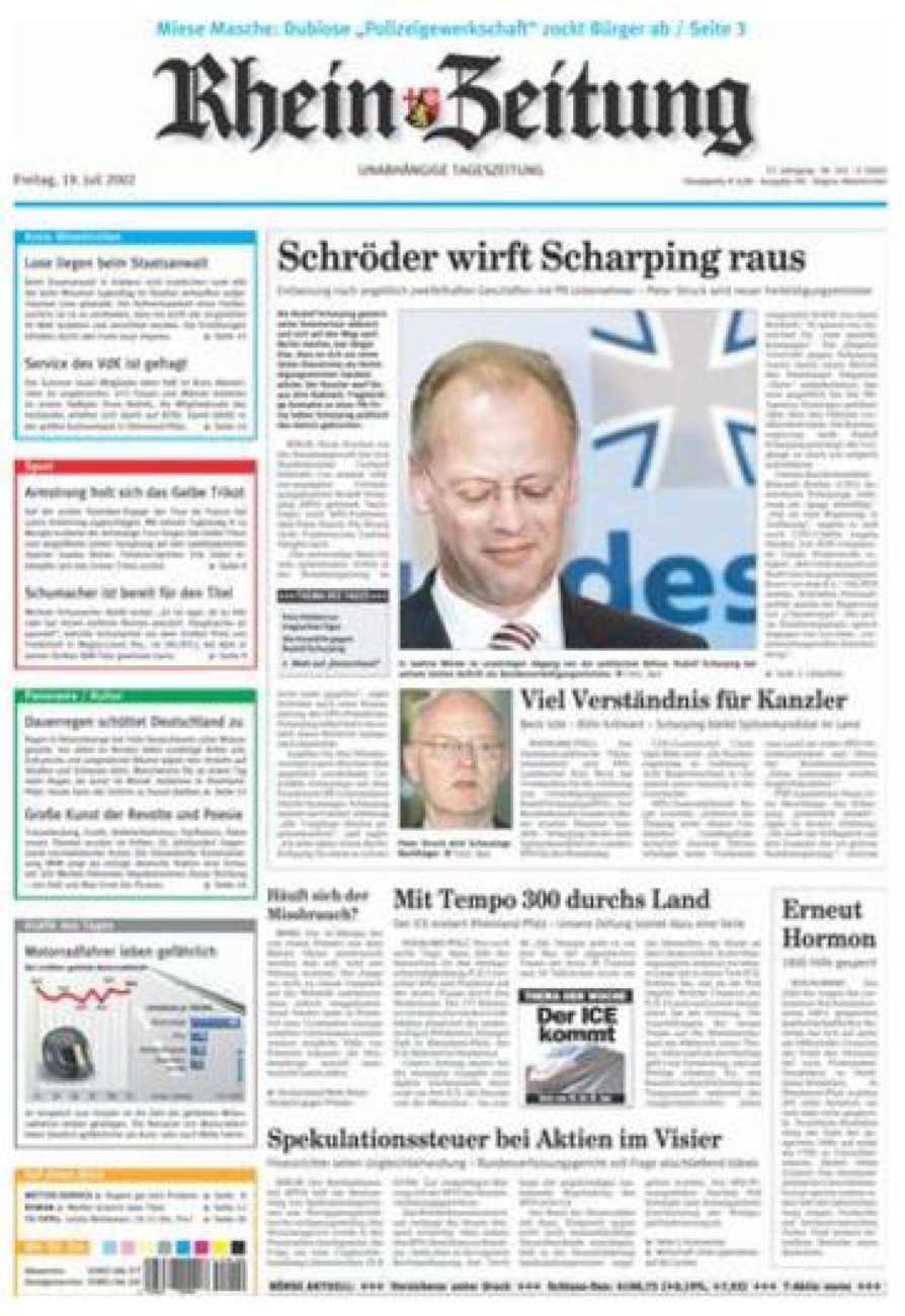 Rhein-Zeitung Kreis Altenkirchen vom Freitag, 19.07.2002