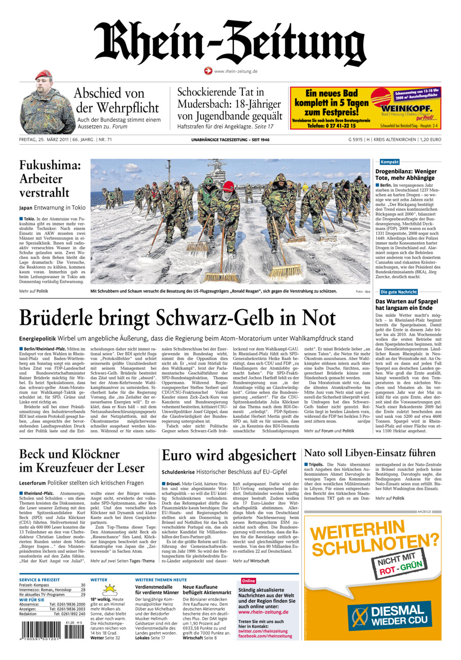 Rhein-Zeitung Kreis Altenkirchen vom Freitag, 25.03.2011