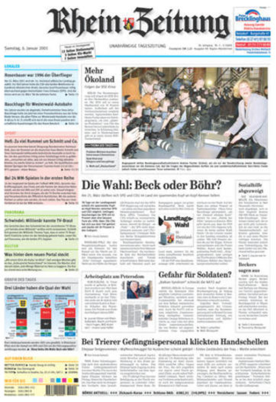Rhein-Zeitung Kreis Altenkirchen vom Samstag, 06.01.2001