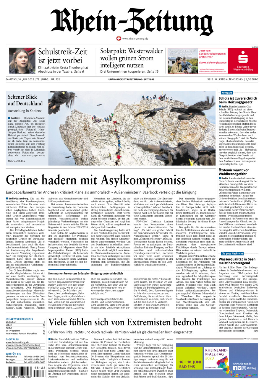 Rhein-Zeitung Kreis Altenkirchen vom Samstag, 10.06.2023