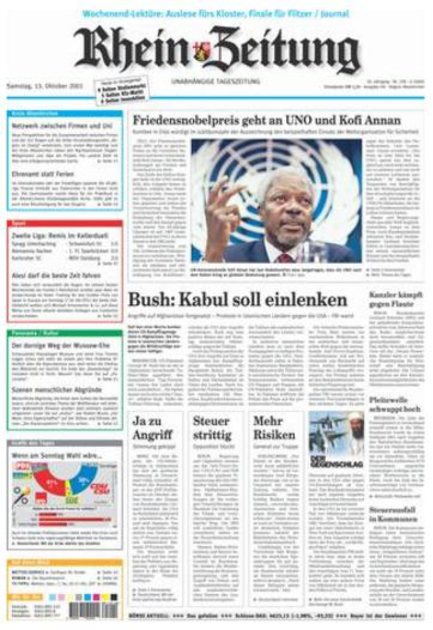 Rhein-Zeitung Kreis Altenkirchen vom Samstag, 13.10.2001
