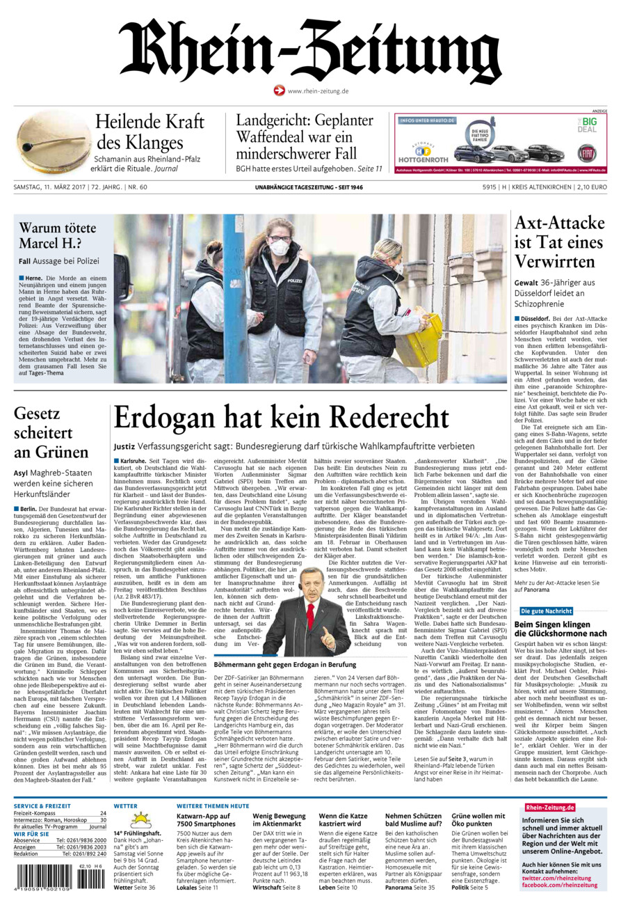 Rhein-Zeitung Kreis Altenkirchen vom Samstag, 11.03.2017