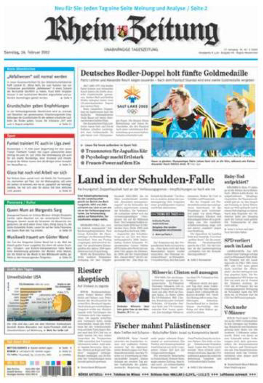 Rhein-Zeitung Kreis Altenkirchen vom Samstag, 16.02.2002