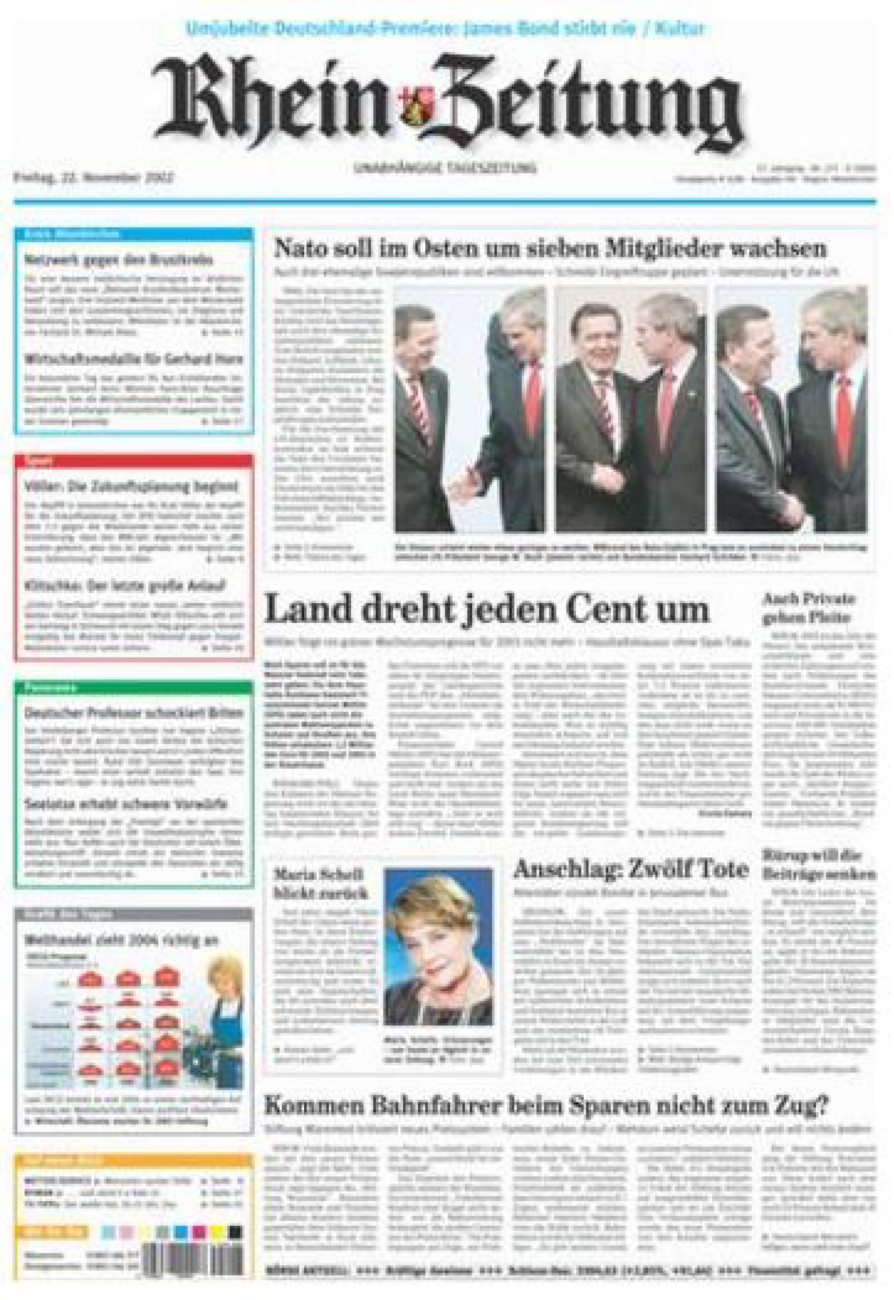 Rhein-Zeitung Kreis Altenkirchen vom Freitag, 22.11.2002