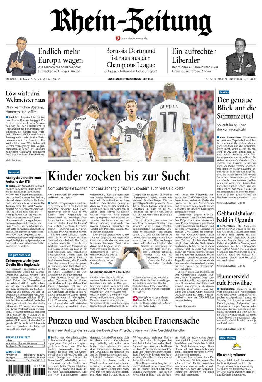 Rhein-Zeitung Kreis Altenkirchen vom Mittwoch, 06.03.2019