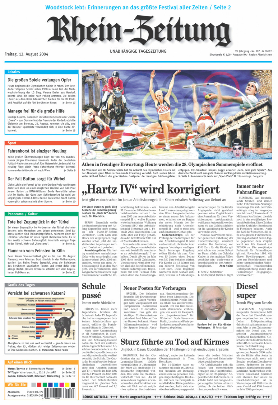 Rhein-Zeitung Kreis Altenkirchen vom Freitag, 13.08.2004