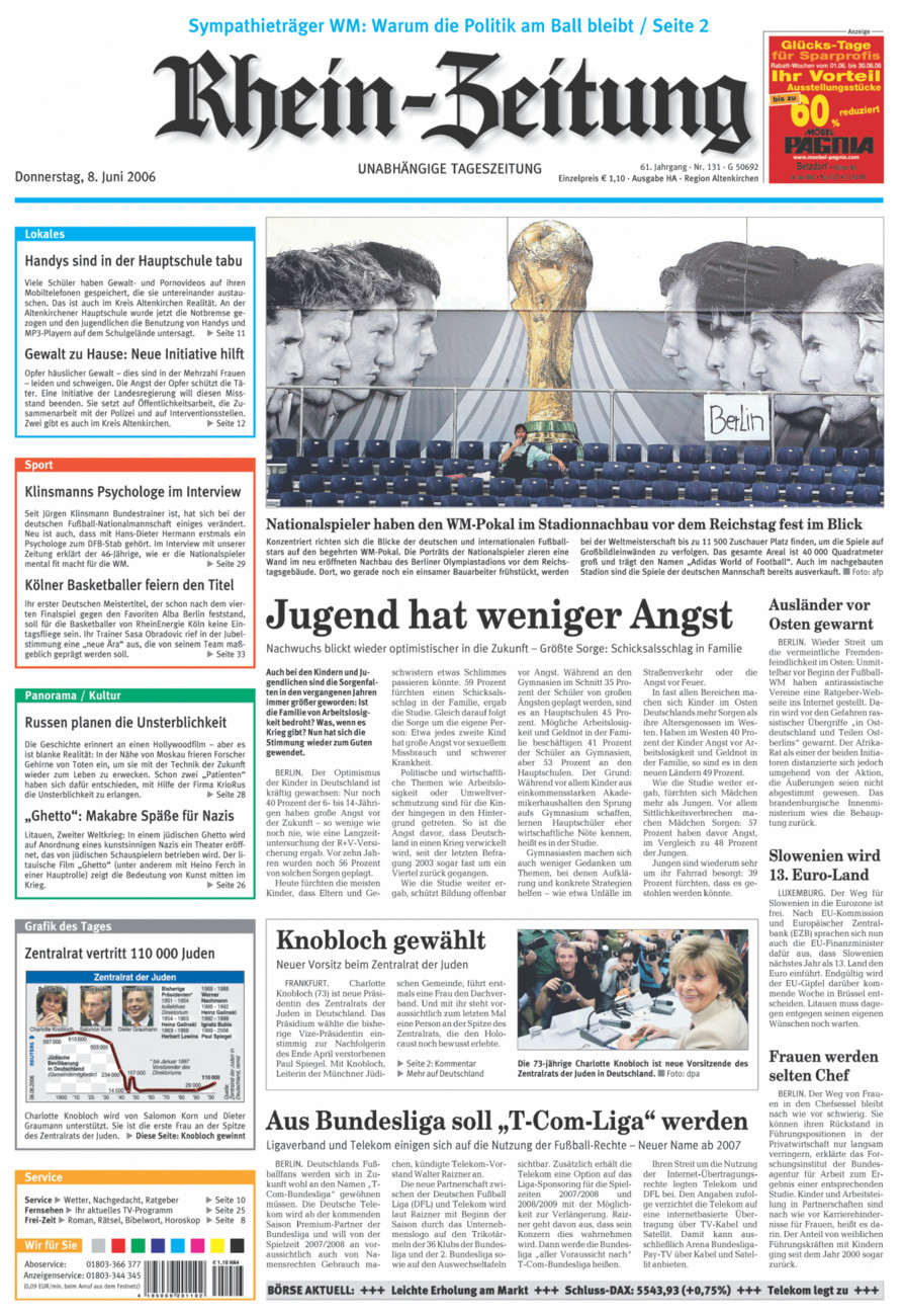 Rhein-Zeitung Kreis Altenkirchen vom Donnerstag, 08.06.2006
