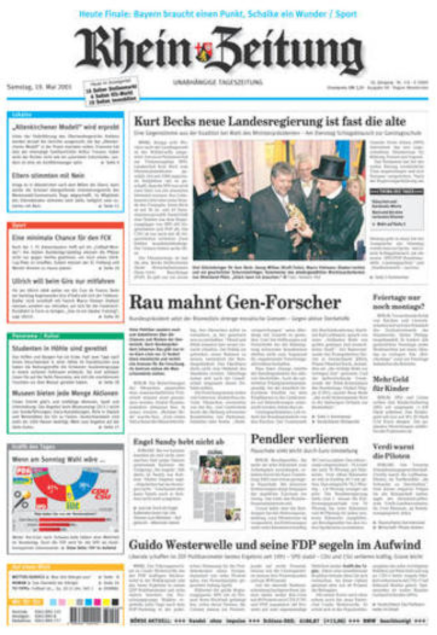 Rhein-Zeitung Kreis Altenkirchen vom Samstag, 19.05.2001
