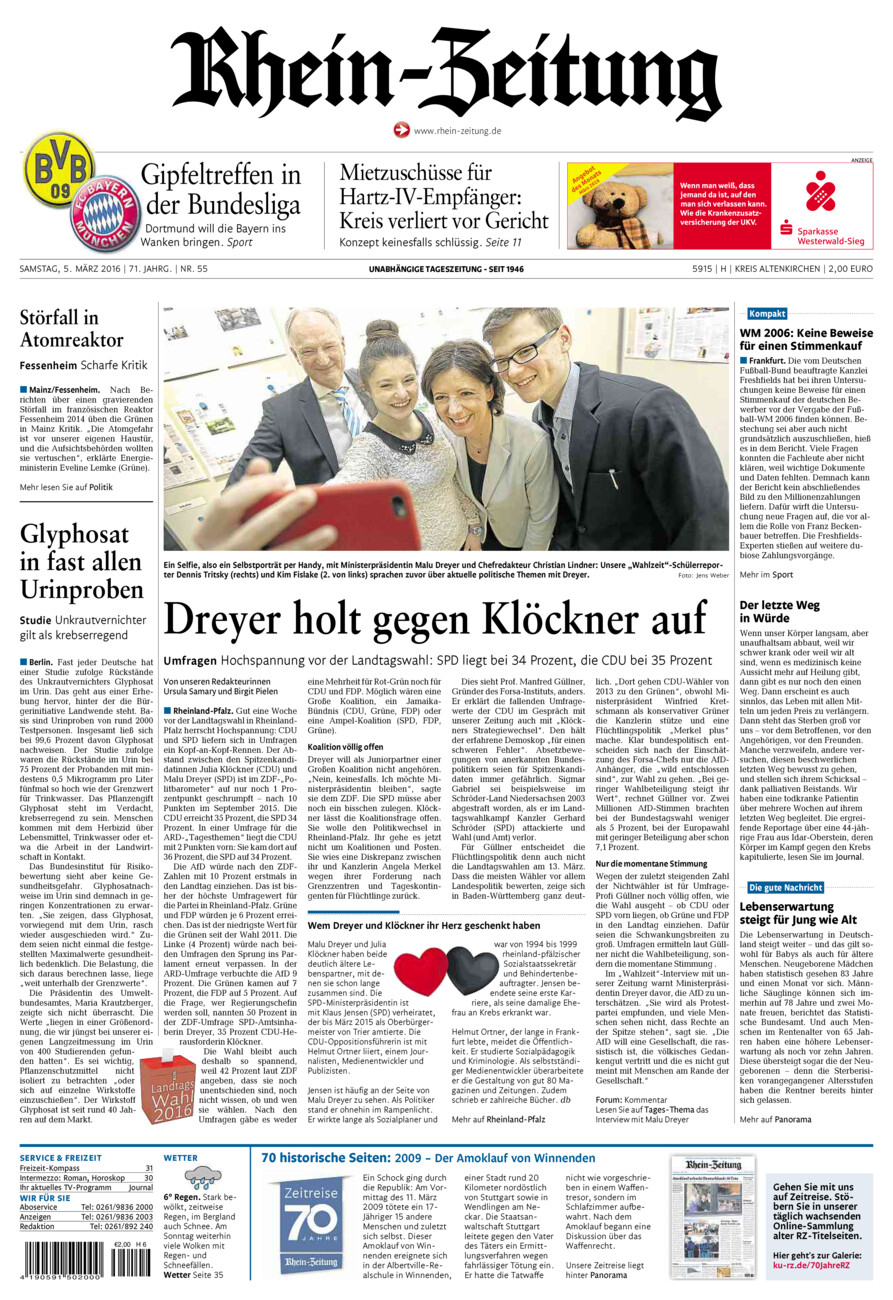 Rhein-Zeitung Kreis Altenkirchen vom Samstag, 05.03.2016
