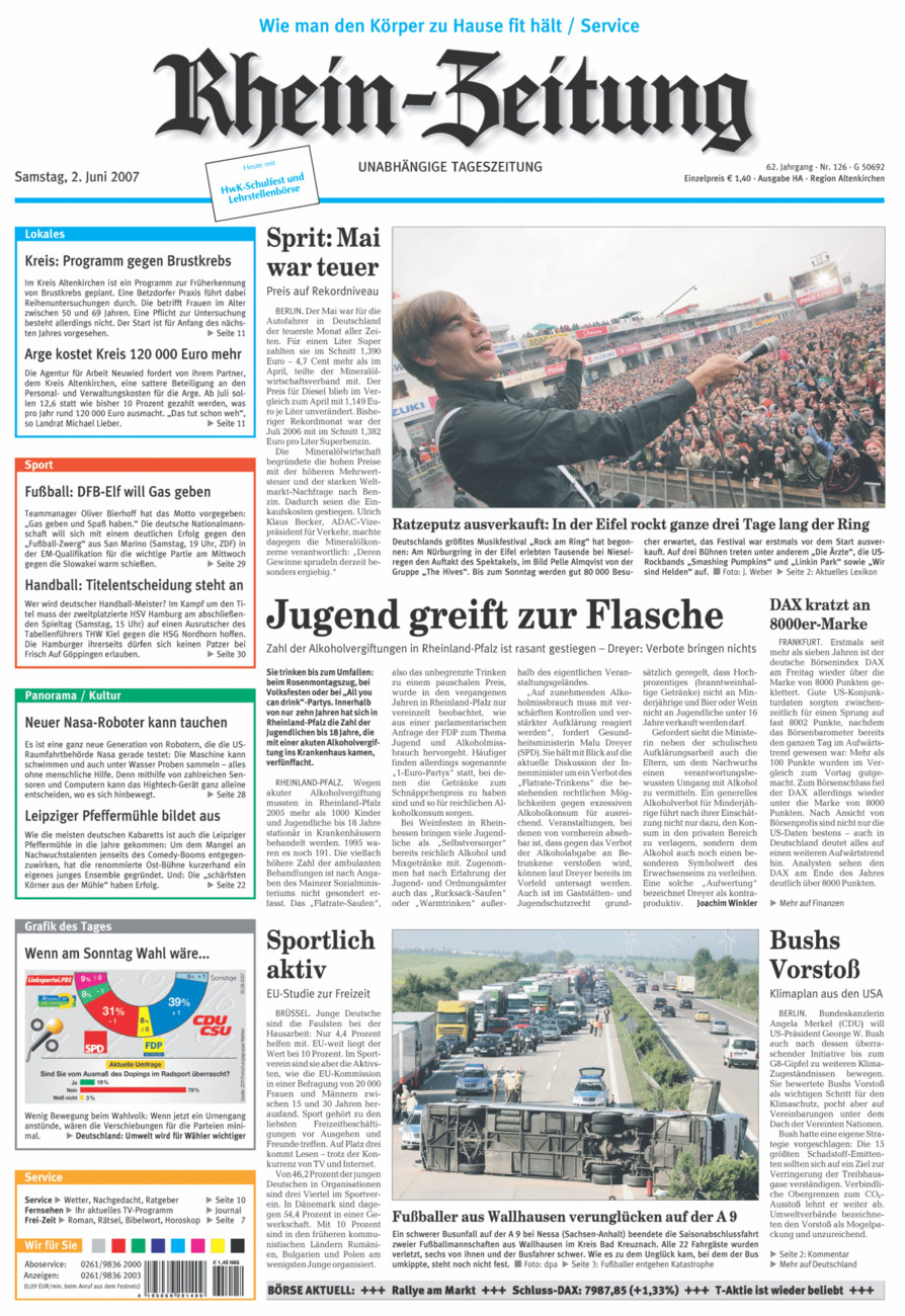 Rhein-Zeitung Kreis Altenkirchen vom Samstag, 02.06.2007