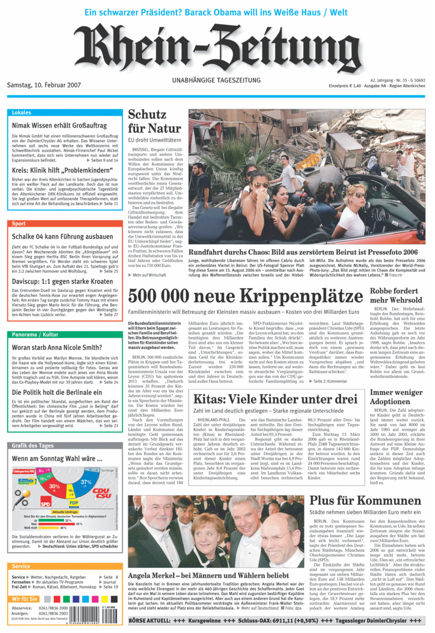 Rhein-Zeitung Kreis Altenkirchen vom Samstag, 10.02.2007
