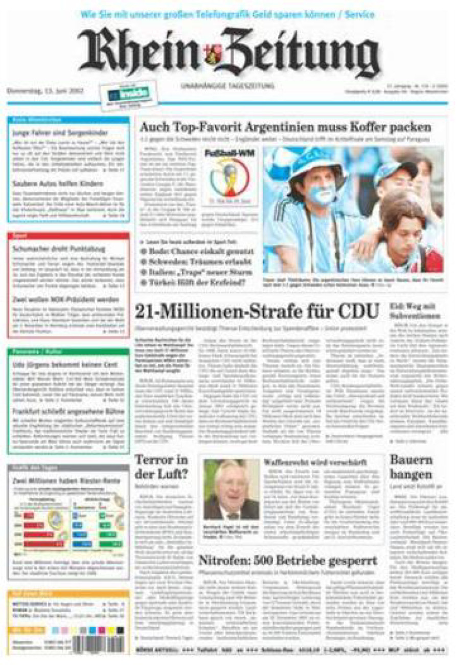 Rhein-Zeitung Kreis Altenkirchen vom Donnerstag, 13.06.2002