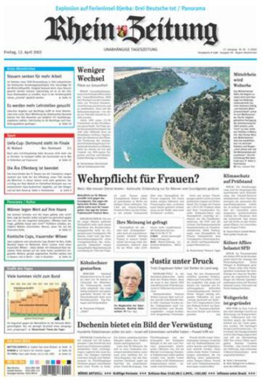 Rhein-Zeitung Kreis Altenkirchen vom Freitag, 12.04.2002