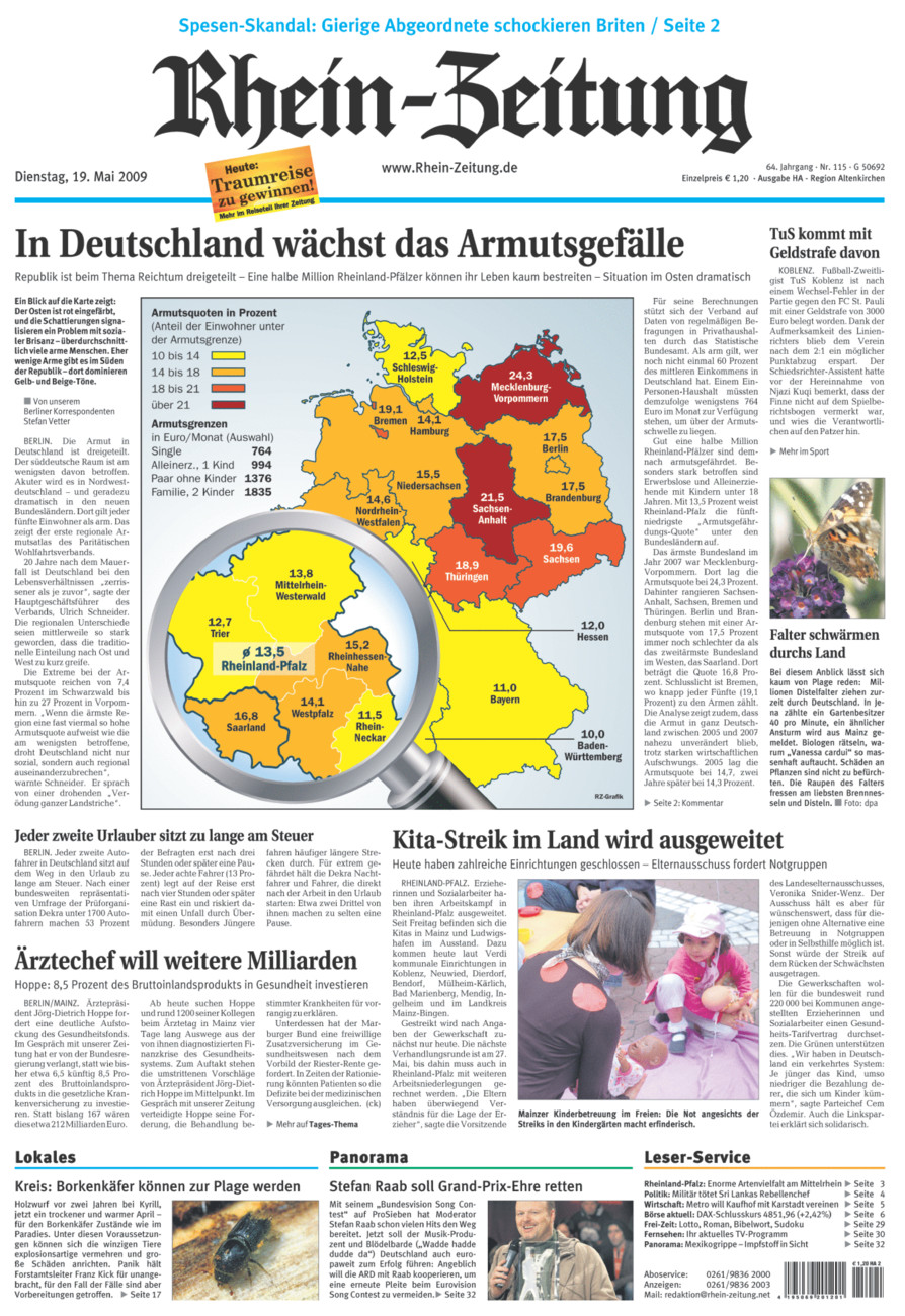 Rhein-Zeitung Kreis Altenkirchen vom Dienstag, 19.05.2009