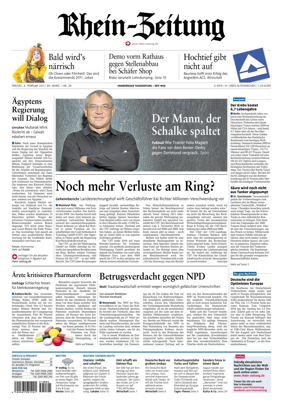 Rhein-Zeitung Kreis Altenkirchen vom Freitag, 04.02.2011