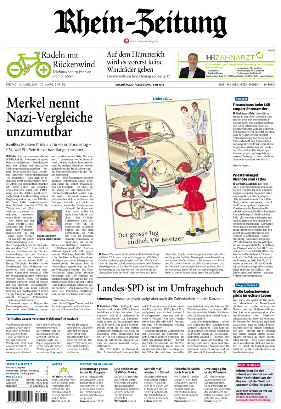 Rhein-Zeitung Kreis Altenkirchen vom Freitag, 10.03.2017
