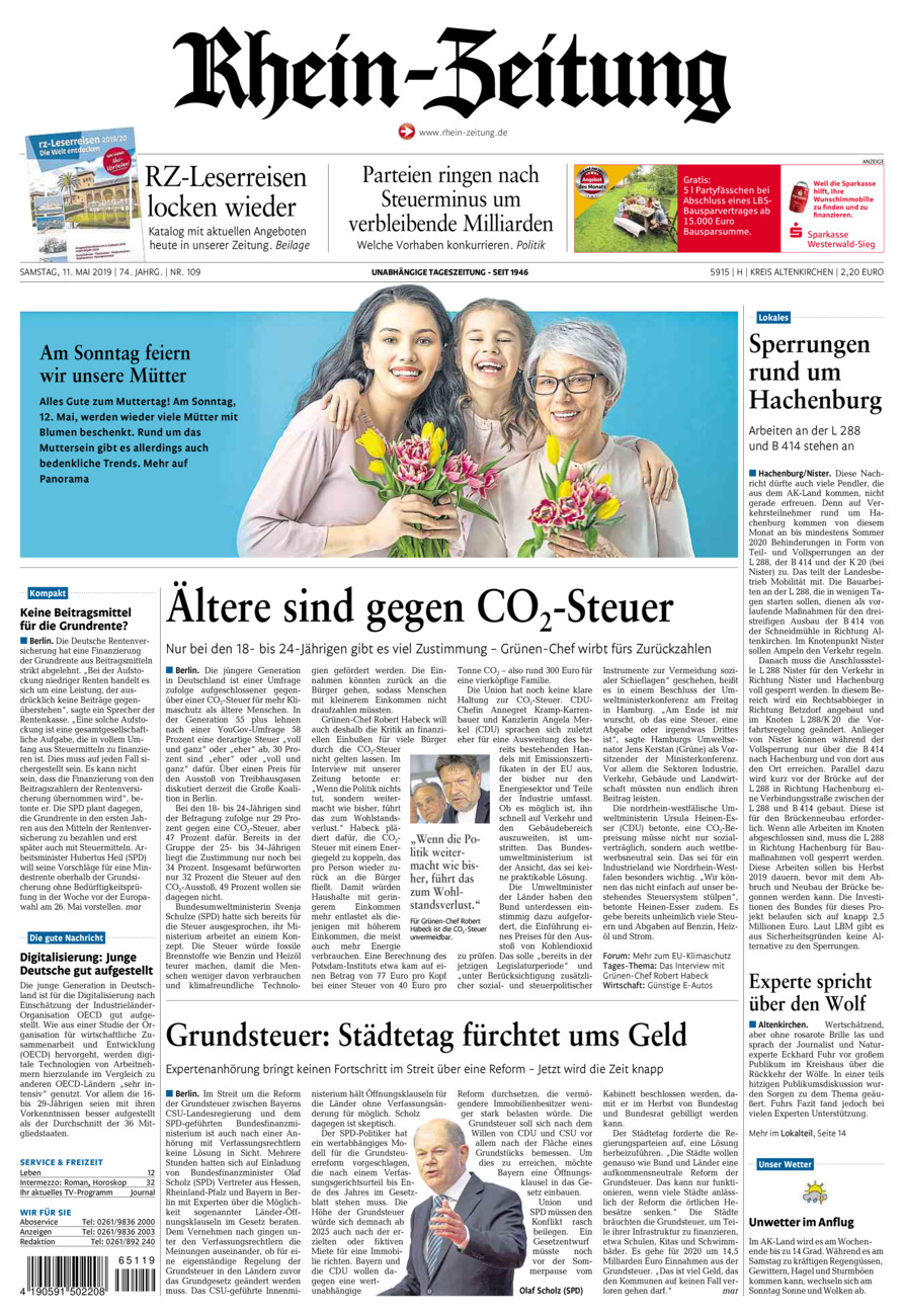 Rhein-Zeitung Kreis Altenkirchen vom Samstag, 11.05.2019