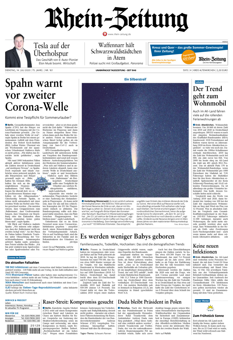 Rhein-Zeitung Kreis Altenkirchen vom Dienstag, 14.07.2020