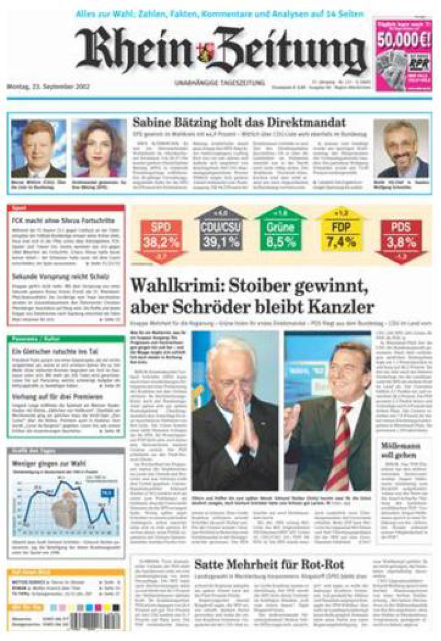 Rhein-Zeitung Kreis Altenkirchen vom Montag, 23.09.2002