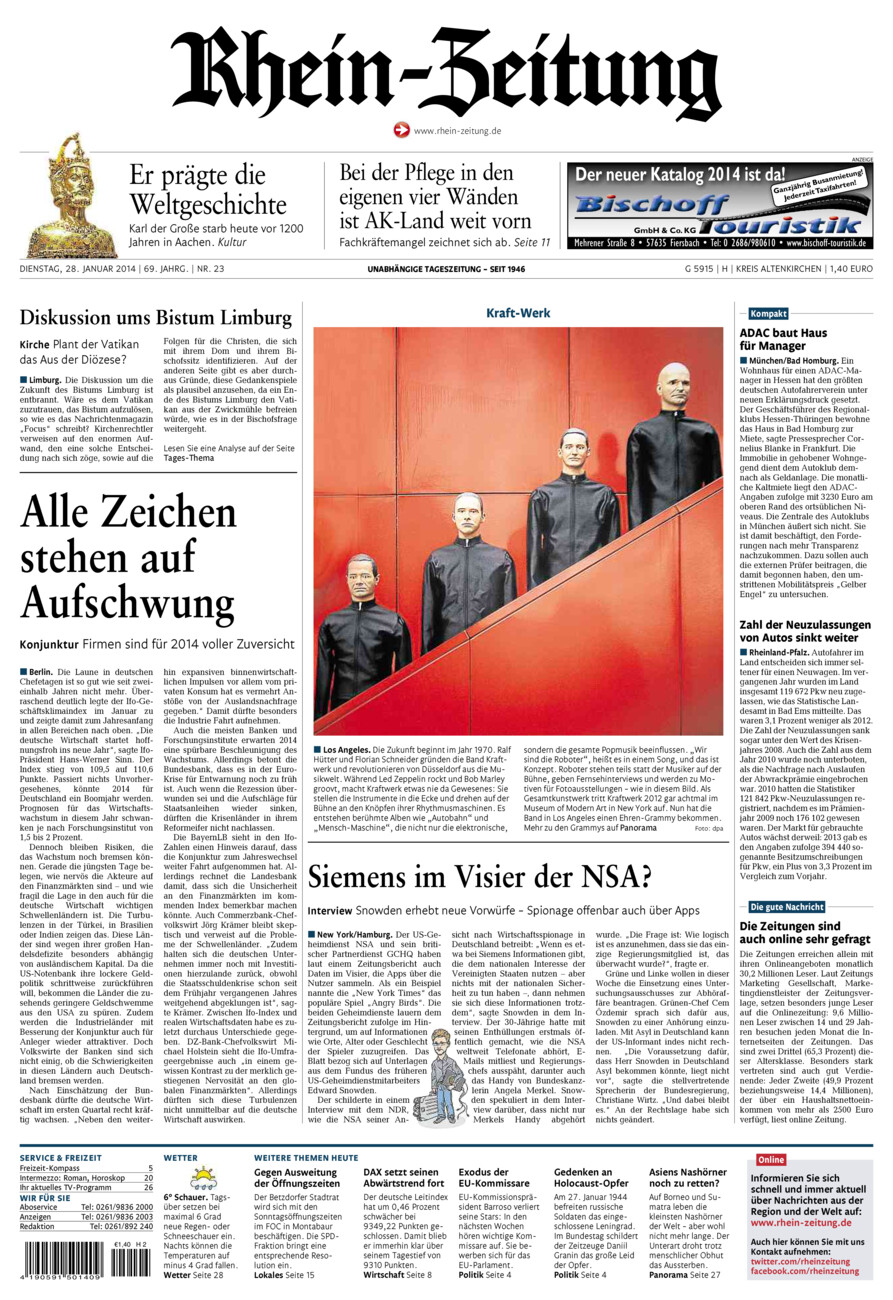Rhein-Zeitung Kreis Altenkirchen vom Dienstag, 28.01.2014