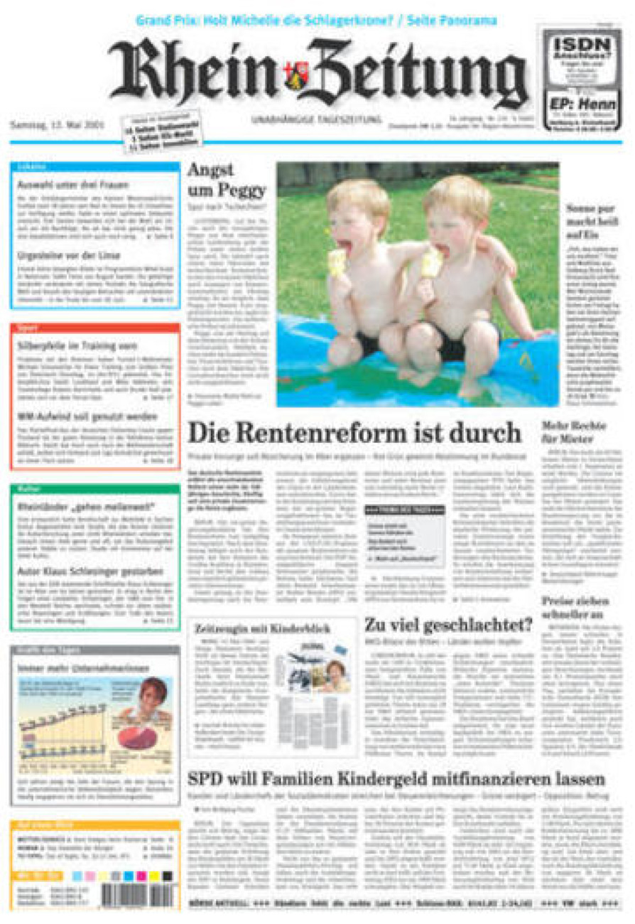 Rhein-Zeitung Kreis Altenkirchen vom Samstag, 12.05.2001