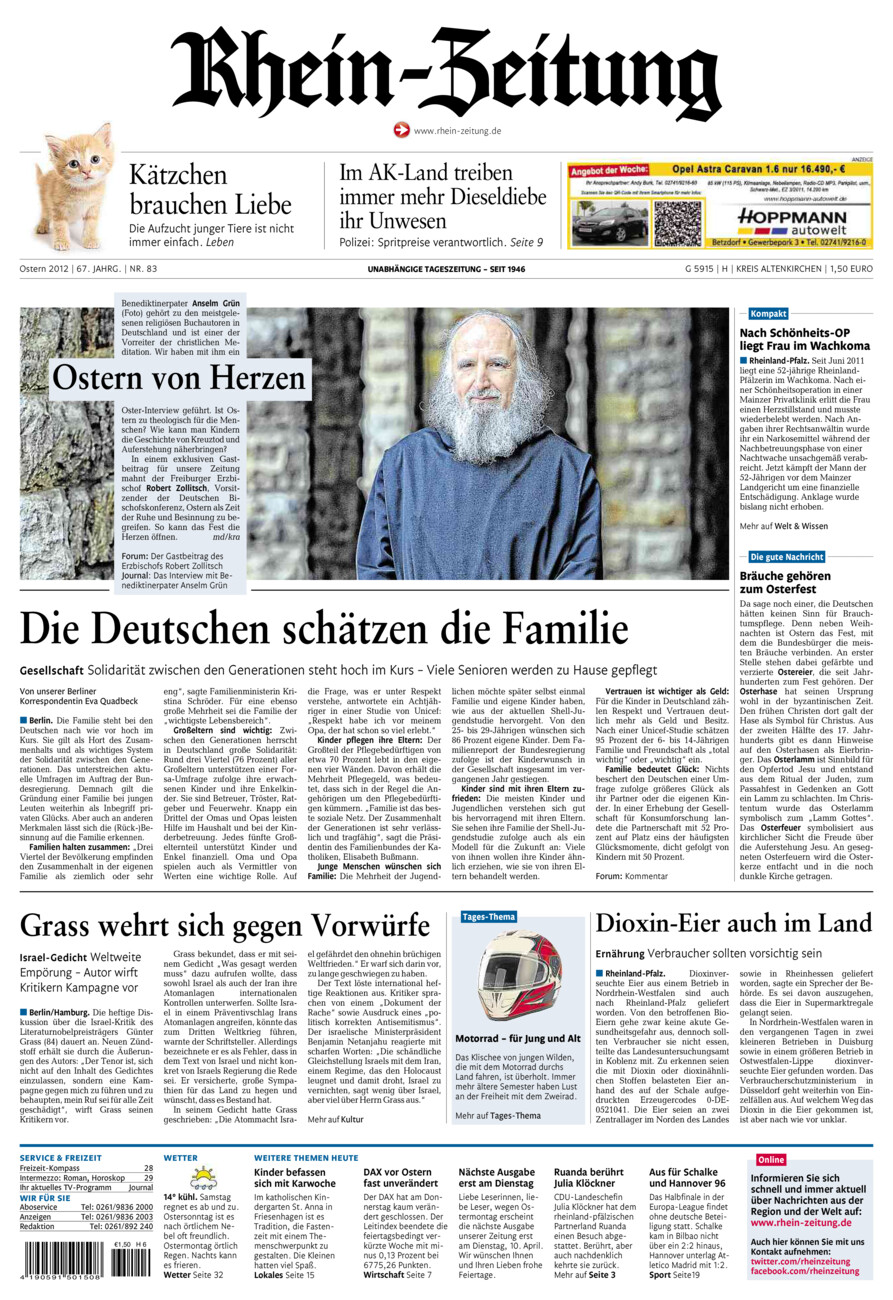 Rhein-Zeitung Kreis Altenkirchen vom Samstag, 07.04.2012
