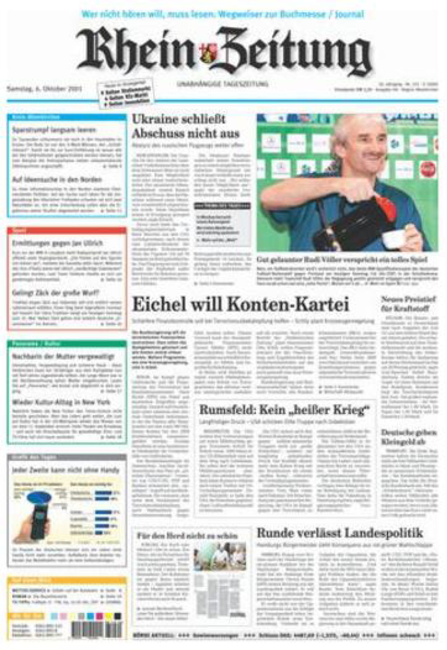 Rhein-Zeitung Kreis Altenkirchen vom Samstag, 06.10.2001
