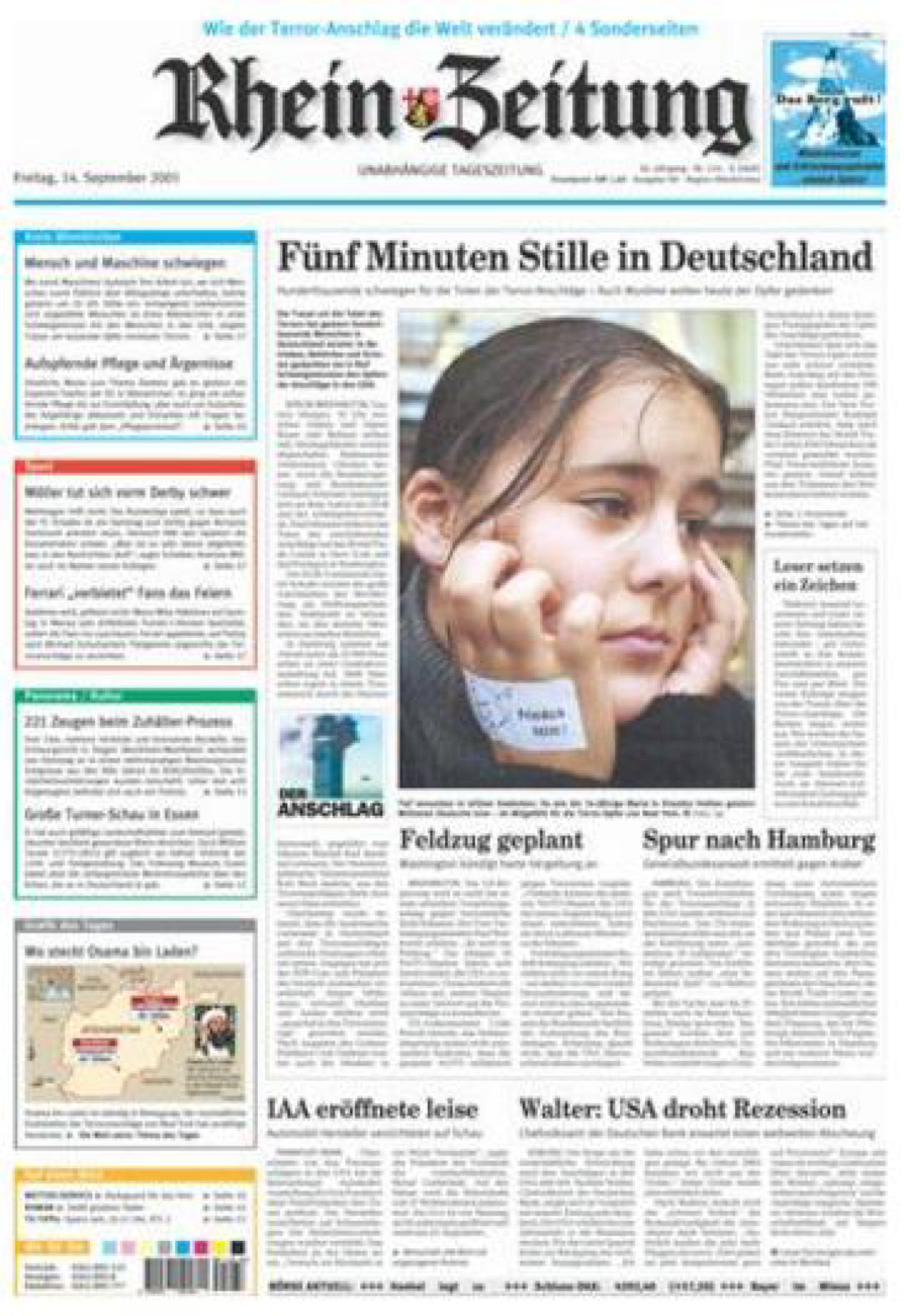 Rhein-Zeitung Kreis Altenkirchen vom Freitag, 14.09.2001