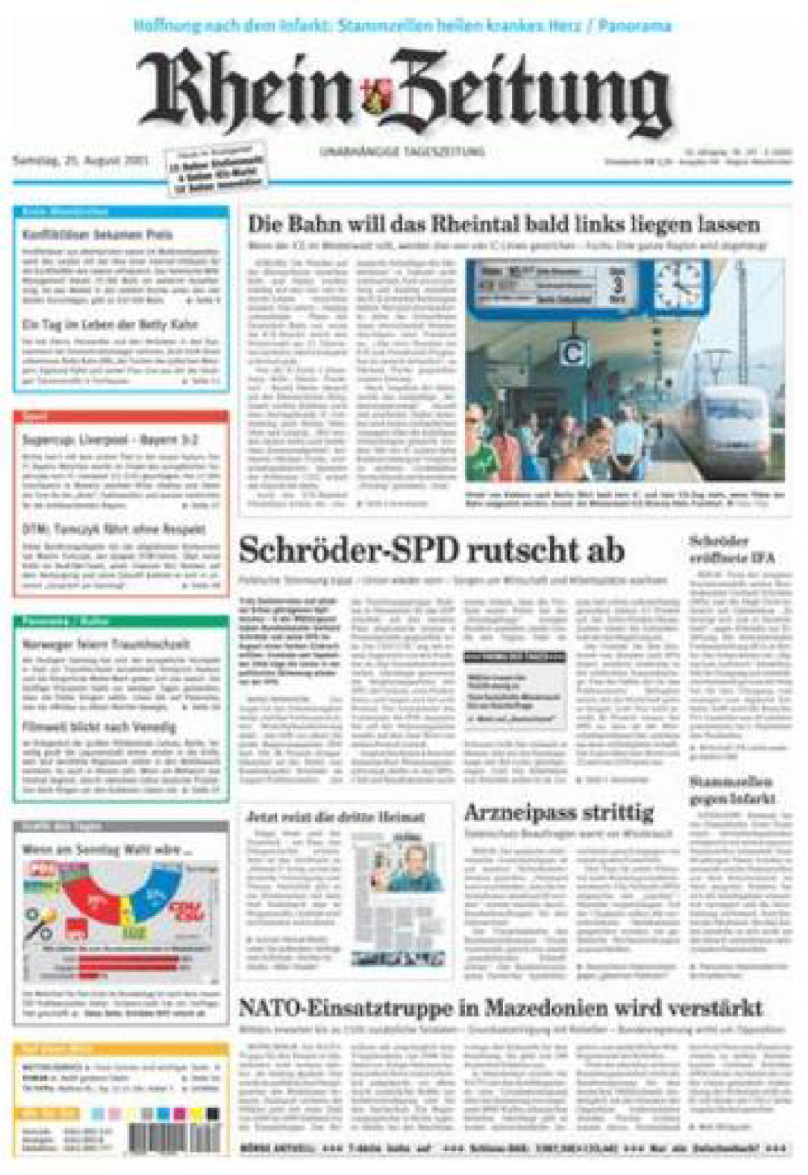 Rhein-Zeitung Kreis Altenkirchen vom Samstag, 25.08.2001