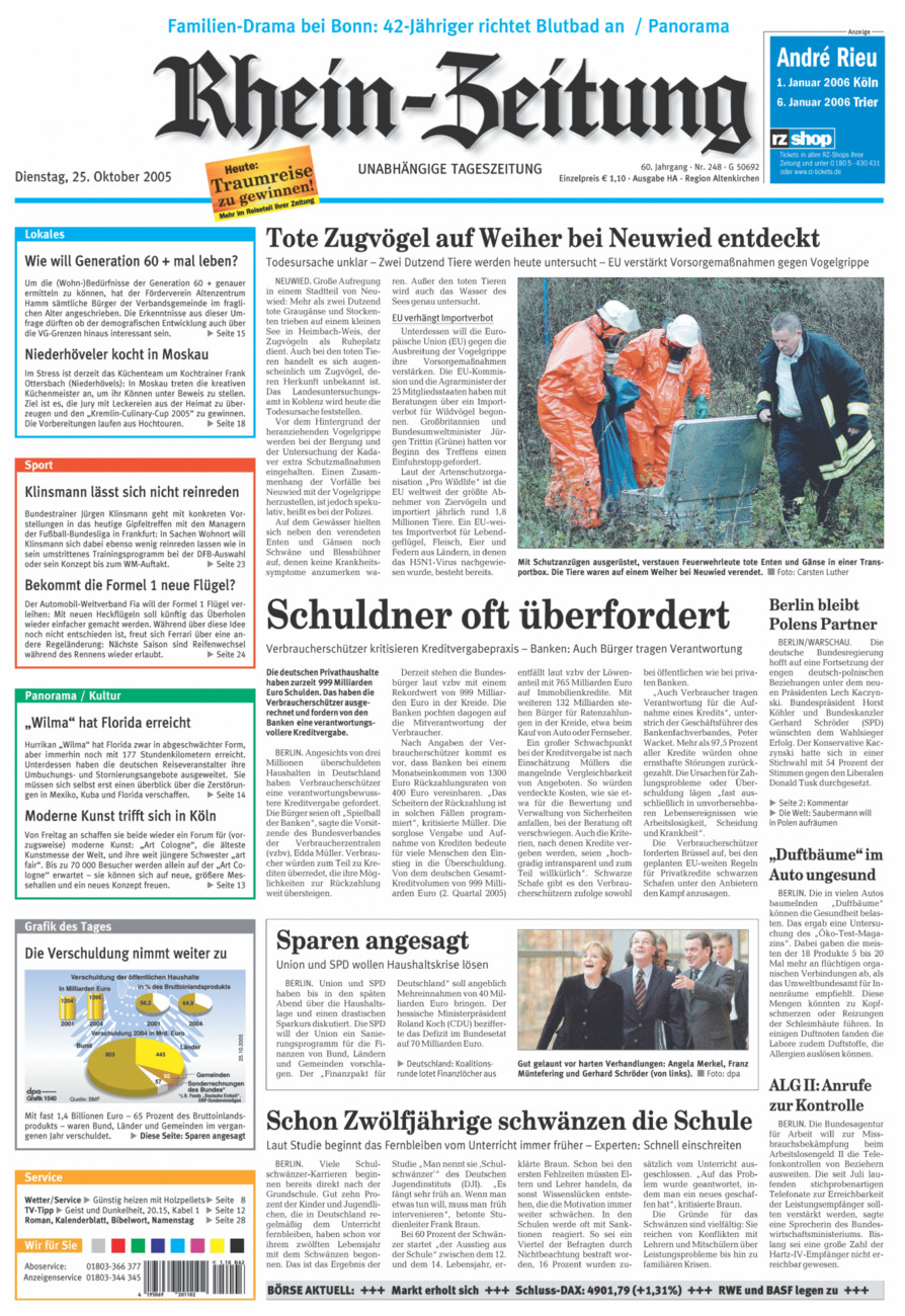 Rhein-Zeitung Kreis Altenkirchen vom Dienstag, 25.10.2005