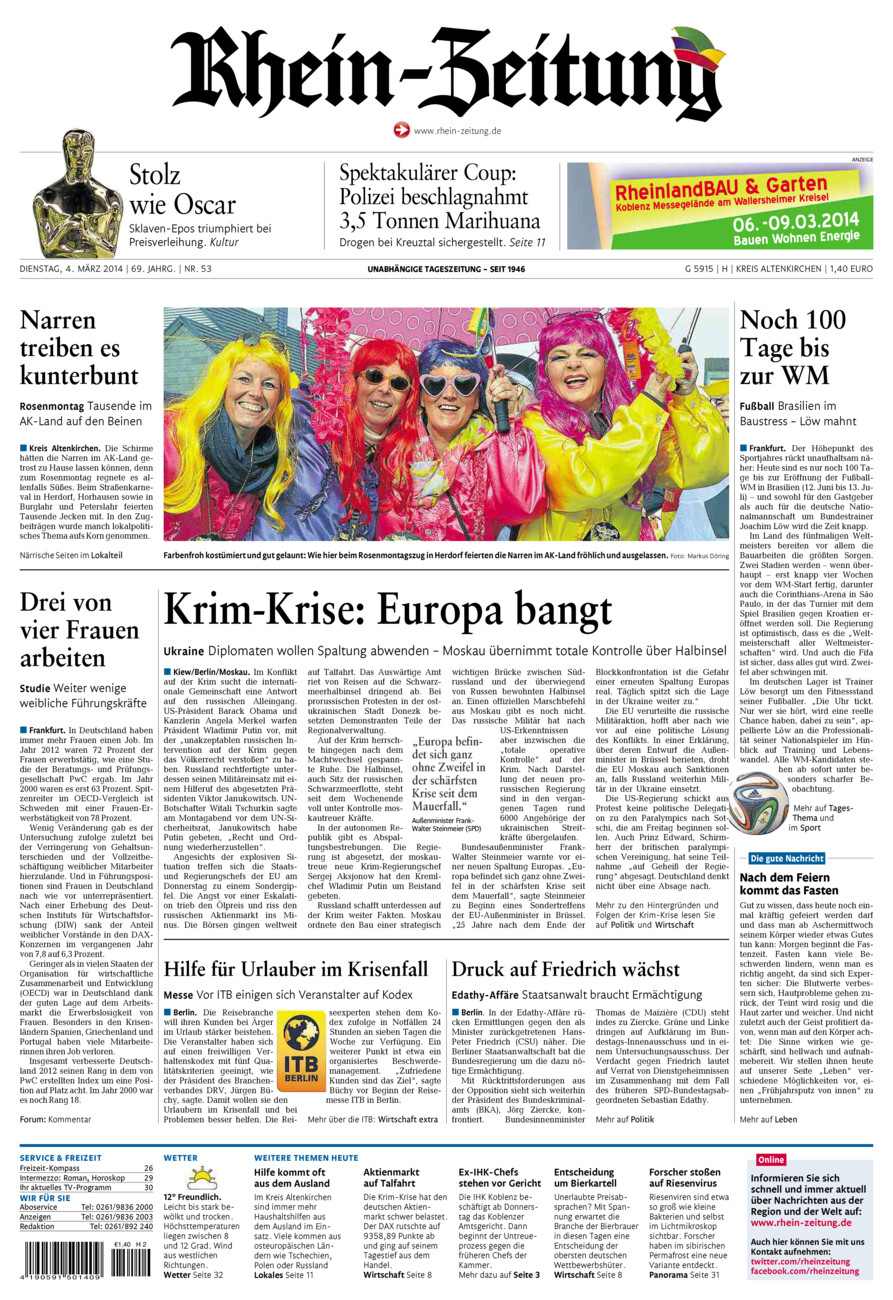 Rhein-Zeitung Kreis Altenkirchen vom Dienstag, 04.03.2014