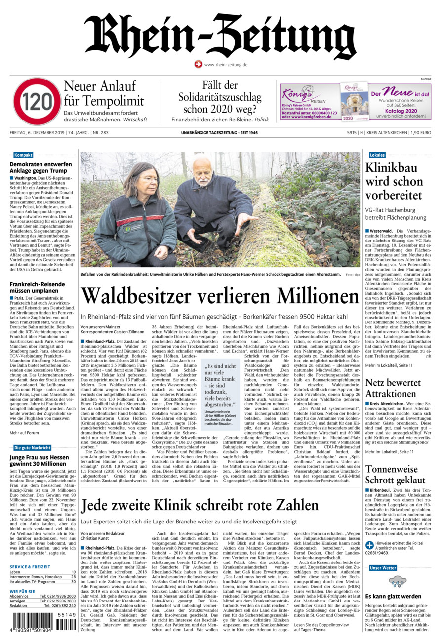 Rhein-Zeitung Kreis Altenkirchen vom Freitag, 06.12.2019